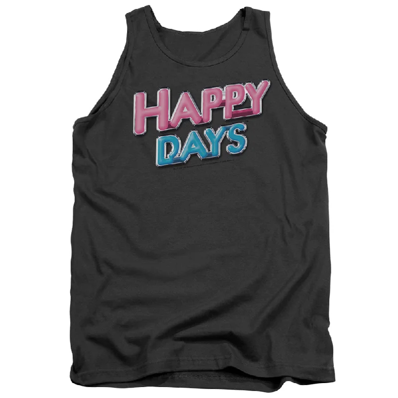 Happy Days Tanktop Logo Charcoal Tank