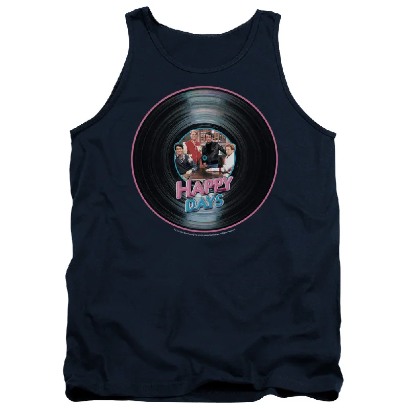 Happy Days Tanktop Record Navy Tank