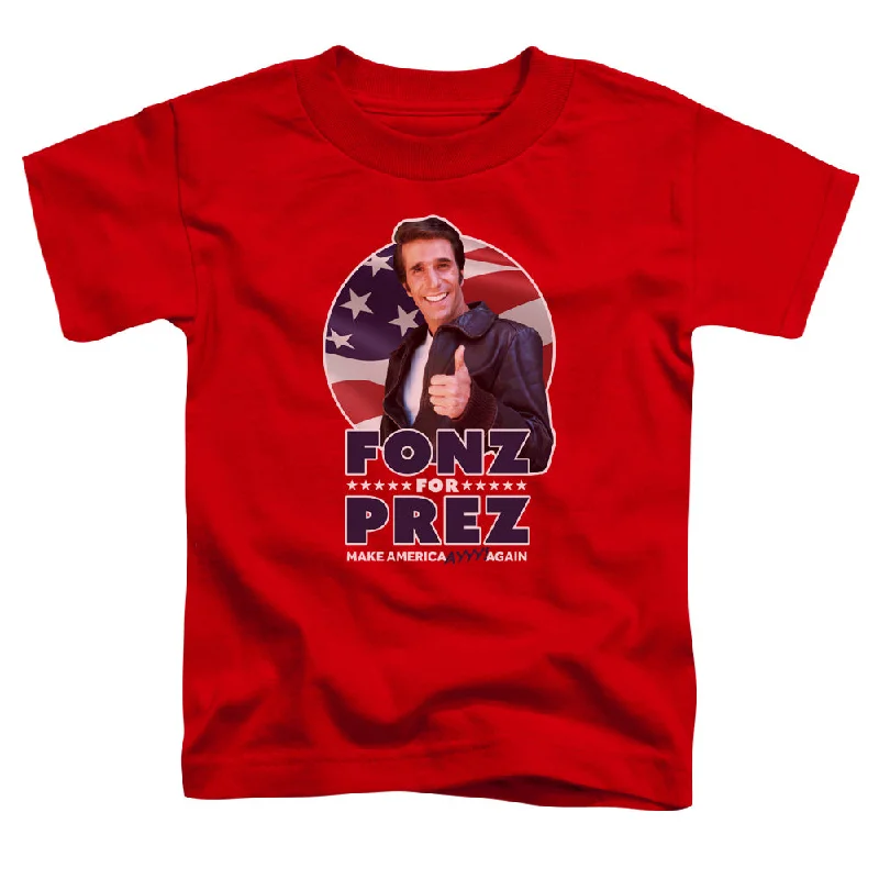 Happy Days Toddler T-Shirt Fonz For President Red Tee