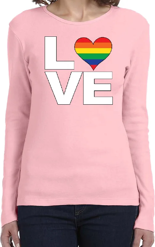 Ladies LGBT Long Sleeve Shirt Gay Pride Love