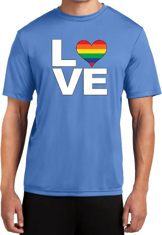 LGBT Moisture Wicking T-shirt Gay Pride Love