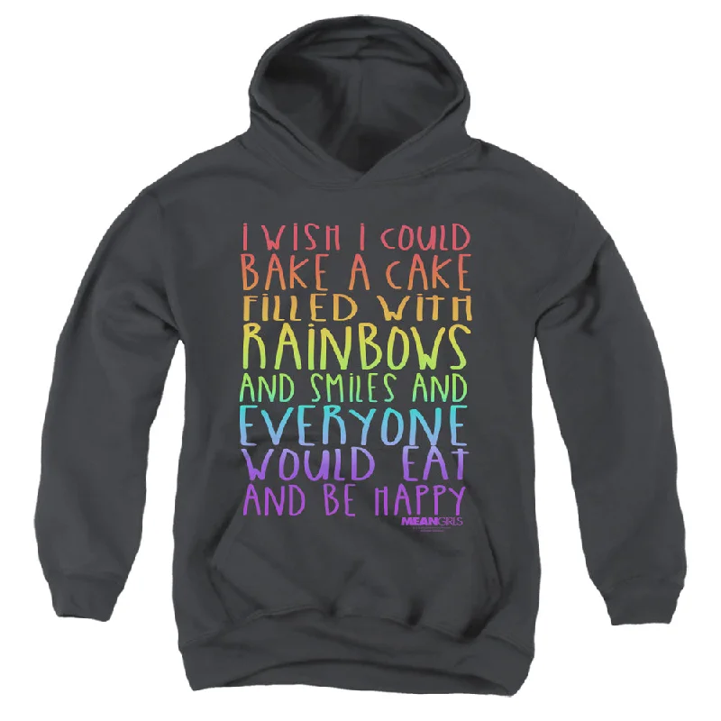 Mean Girls Kids Hoodie Rainbows and Cake Black Hoody