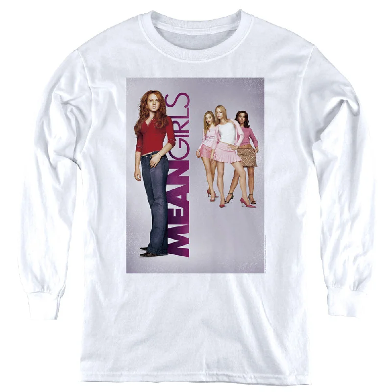 Mean Girls Kids Long Sleeve Shirt Movie Poster Artwork White Tee