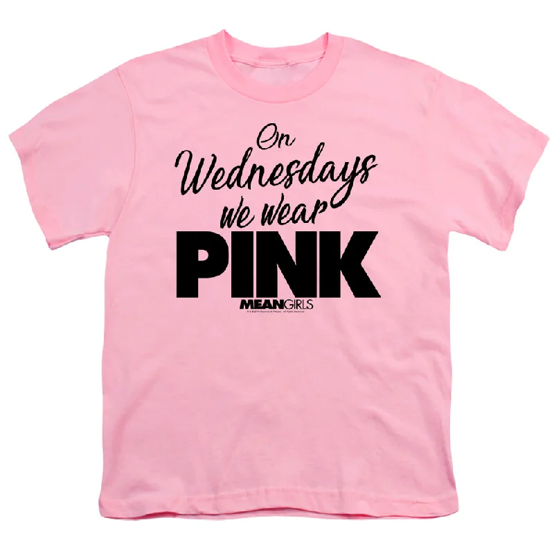 Mean Girls Kids T-Shirt On Wednesdays We Wear Pink Pink Tee