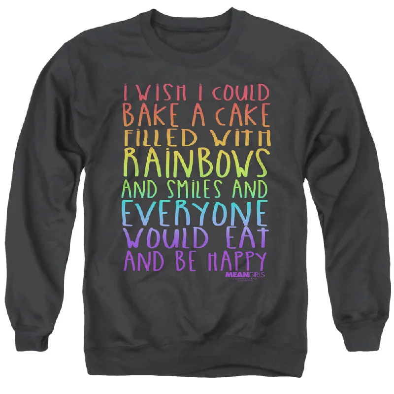 Mean Girls Sweatshirt Rainbows and Cake Black Pullover