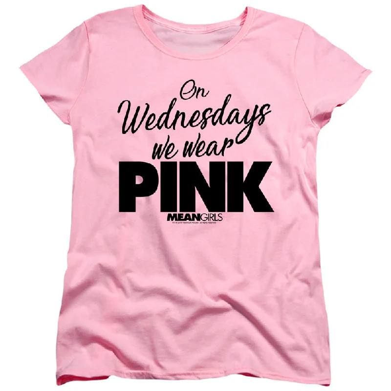 Mean Girls Womens T-Shirt On Wednesdays We Wear Pink Pink Tee