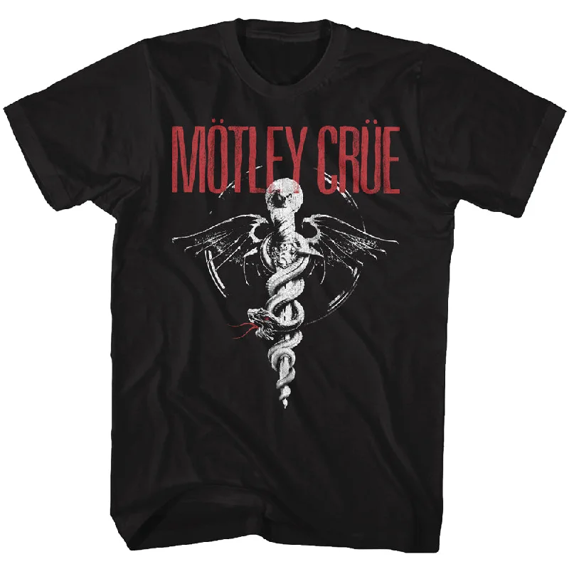 Motley Crue Dr Feelgood Album Art Adult Black Tee Shirt