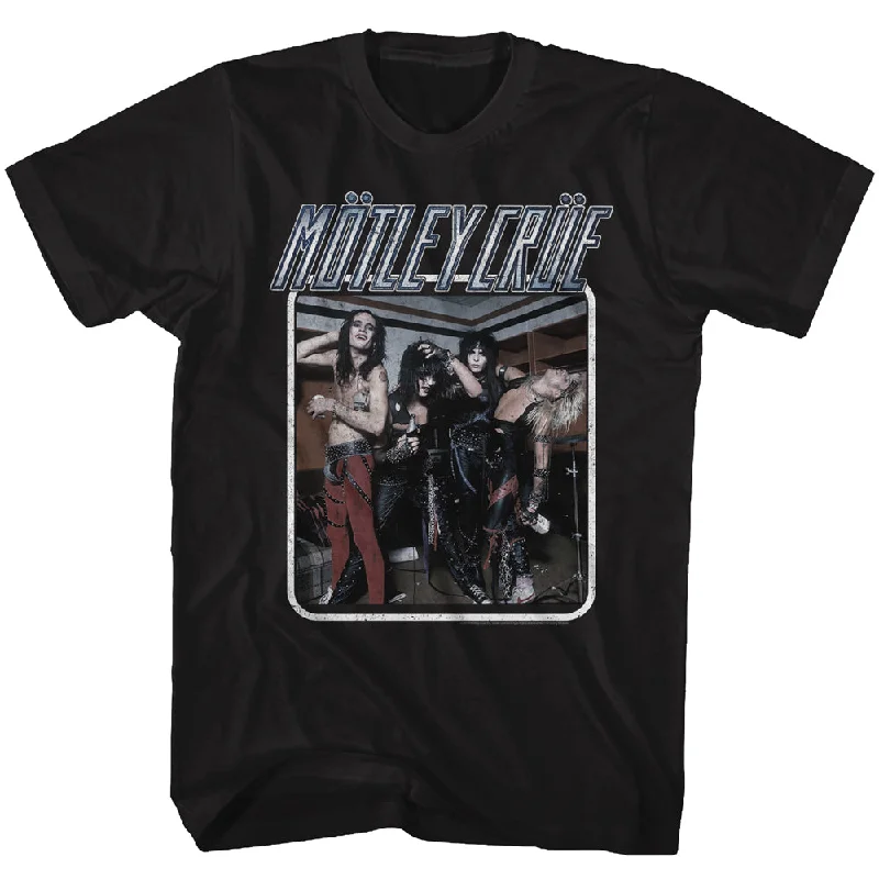 Motley Crue Group Photo Adult Black Tall Shirt