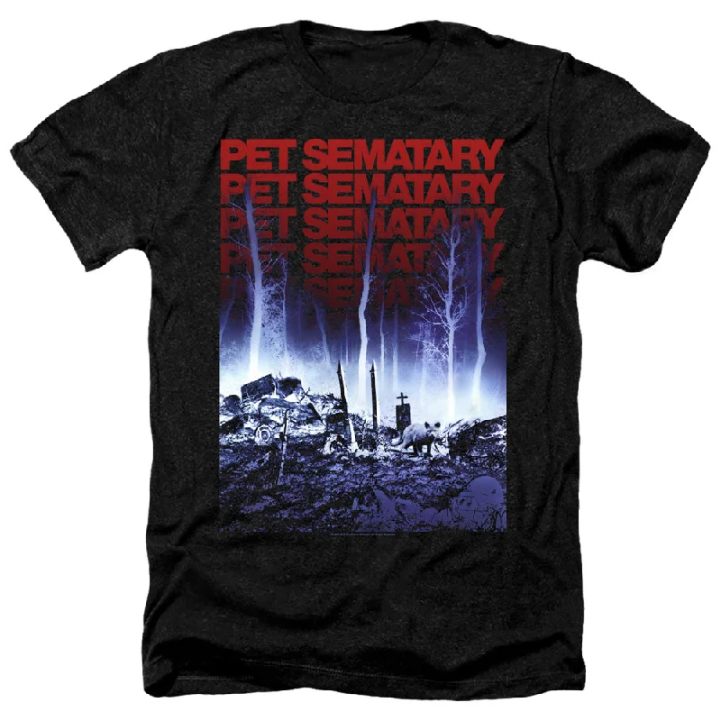 Pet Sematary Heather T-Shirt Repeat Black Tee