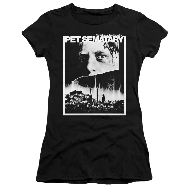 Pet Sematary Juniors T-Shirt Movie Poster Artwork Black Premium Tee