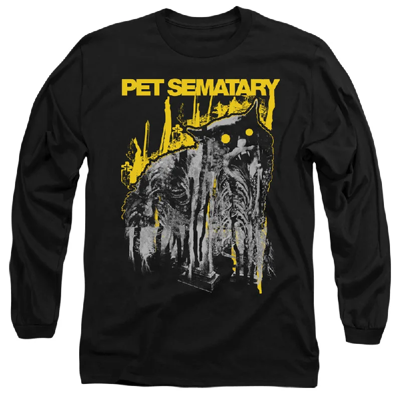 Pet Sematary Long Sleeve T-Shirt Decayed Cat Black Tee