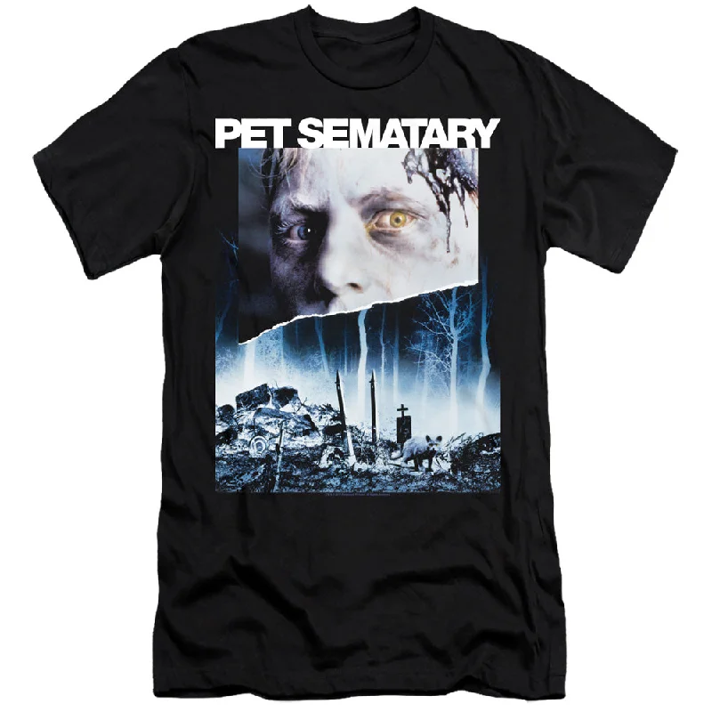 Pet Sematary Premium Canvas T-Shirt Movie Poster Black Tee