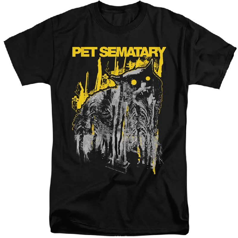 Pet Sematary Tall T-Shirt Decayed Cat Black Tee