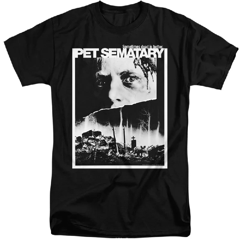 Pet Sematary Tall T-Shirt Movie Poster Artwork Black Tee