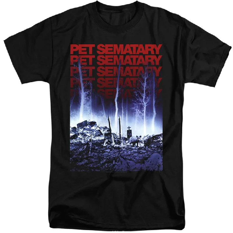 Pet Sematary Tall T-Shirt Repeat Black Tee