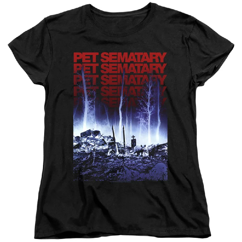 Pet Sematary Womens T-Shirt Repeat Black Tee