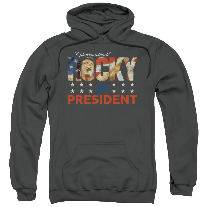 Rocky Hoodie Rocky For President Charcoal Hoody