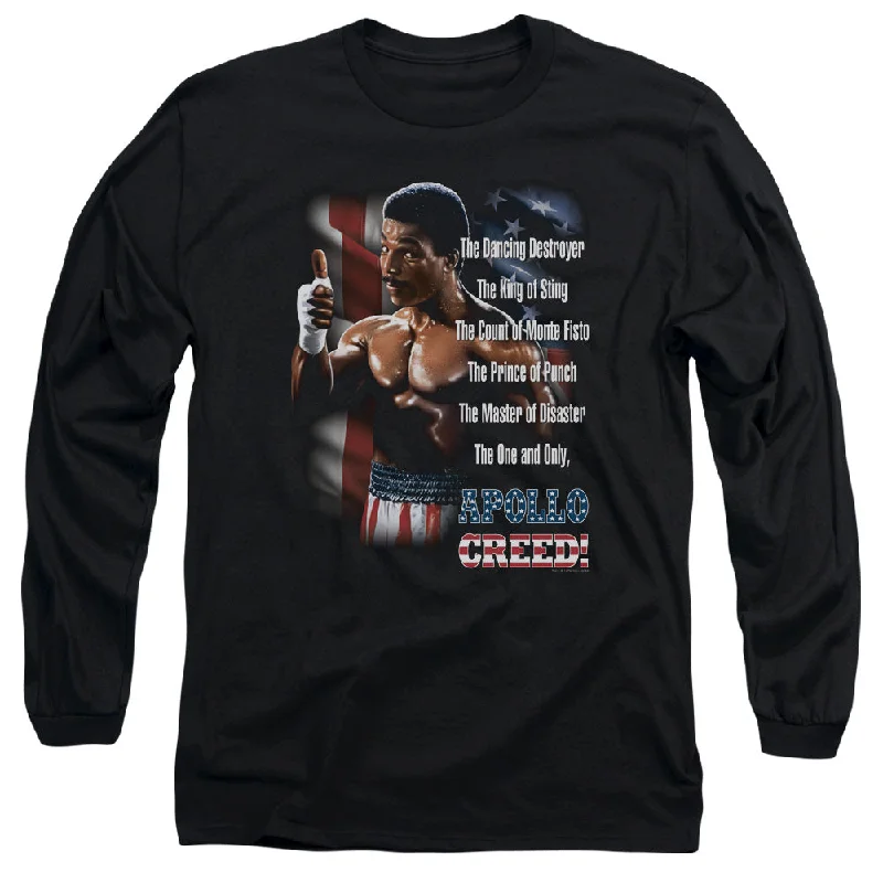 Rocky II Long Sleeve T-Shirt One and Only Apollo Creed Black Tee