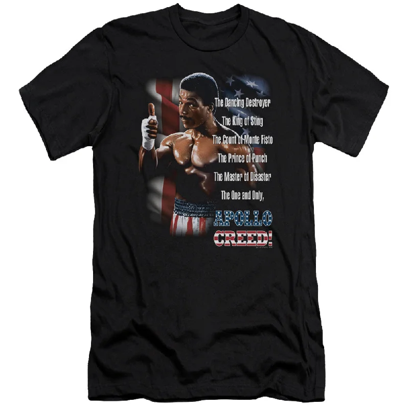 Rocky II Premium Canvas T-Shirt One and Only Apollo Creed Black Tee