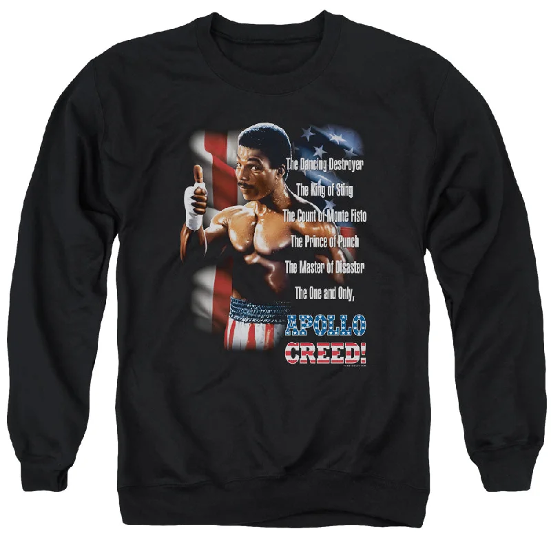 Rocky II Sweatshirt One and Only Apollo Creed Black Pullover