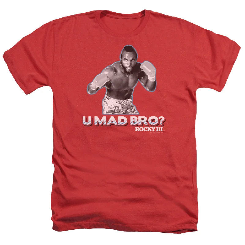 Rocky III Heather T-Shirt U Mad Bro Red Tee