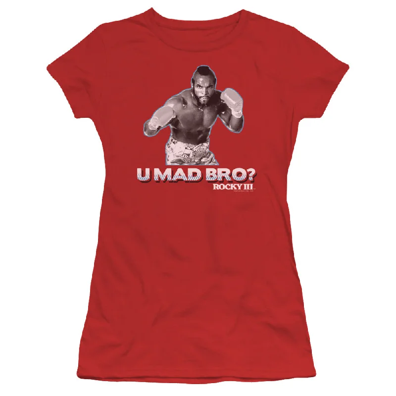 Rocky III Juniors T-Shirt U Mad Bro Red Tee