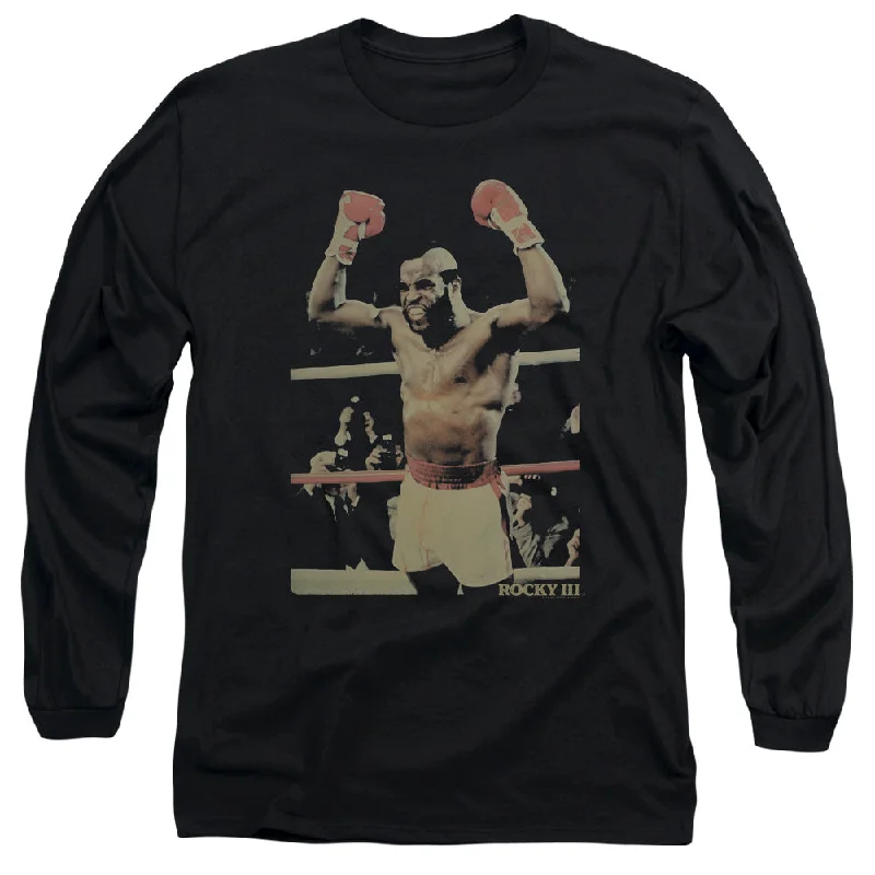 Rocky III Long Sleeve T-Shirt Clubber Lang Win Pose Black Tee