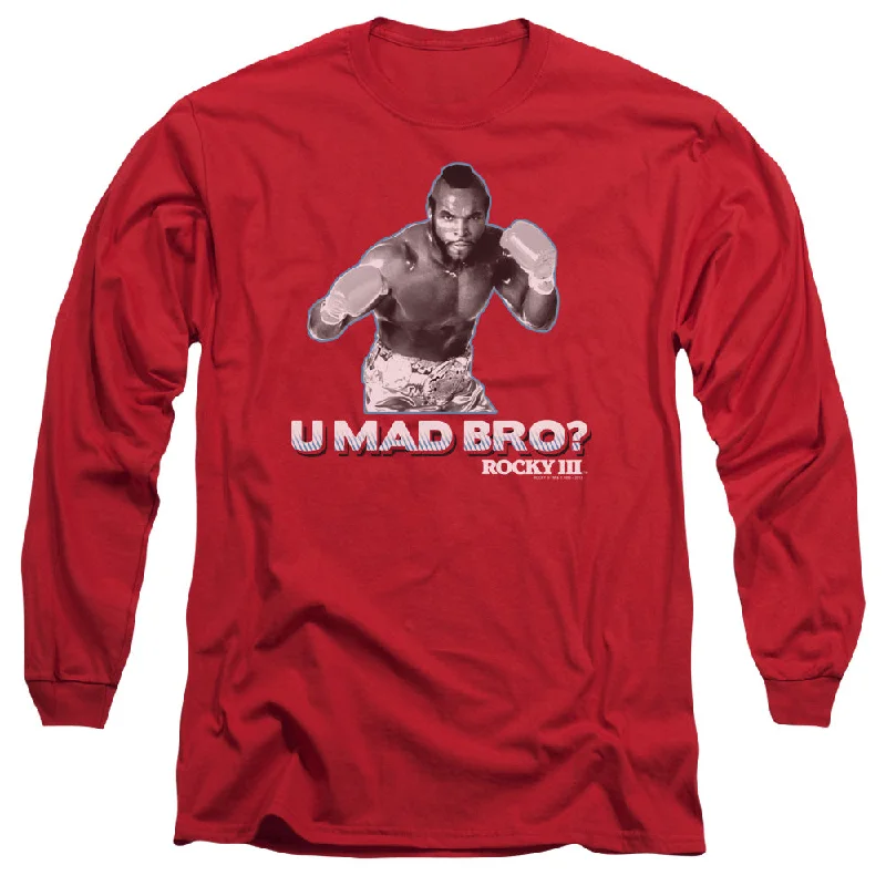 Rocky III Long Sleeve T-Shirt U Mad Bro Red Tee