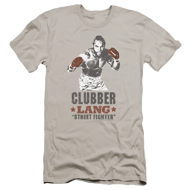 Rocky III Premium Canvas T-Shirt Clubber Lang Street Fighter Silver