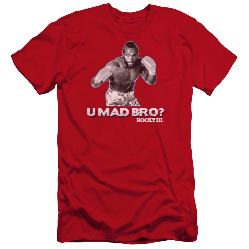 Rocky III Premium Canvas T-Shirt U Mad Bro Red Tee