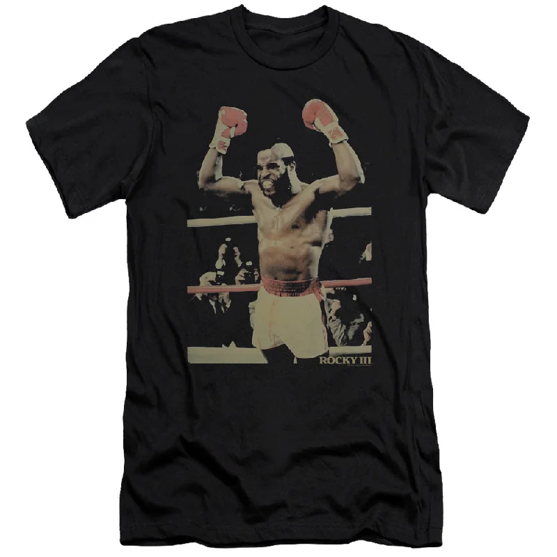 Rocky III Slim Fit T-Shirt Clubber Lang Win Pose Black Tee