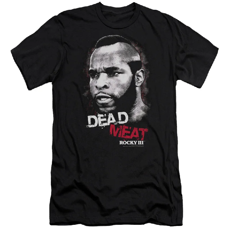 Rocky III Slim Fit T-Shirt Dead Meat Black Tee