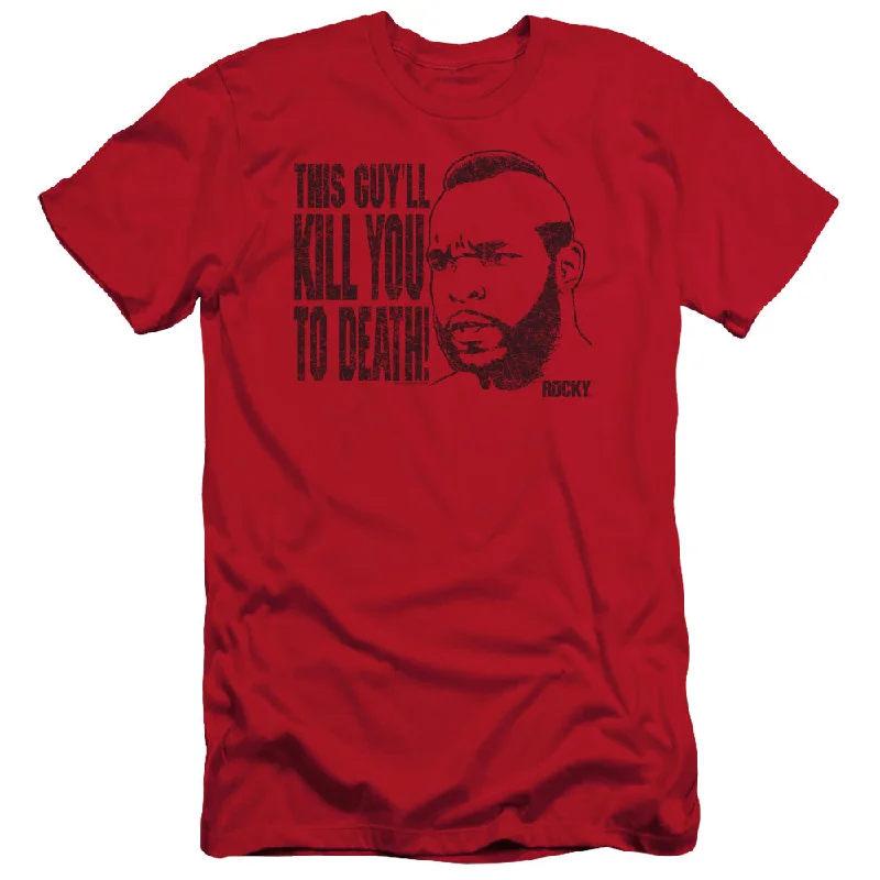 Rocky III Slim Fit T-Shirt Kill You To Death Red Tee