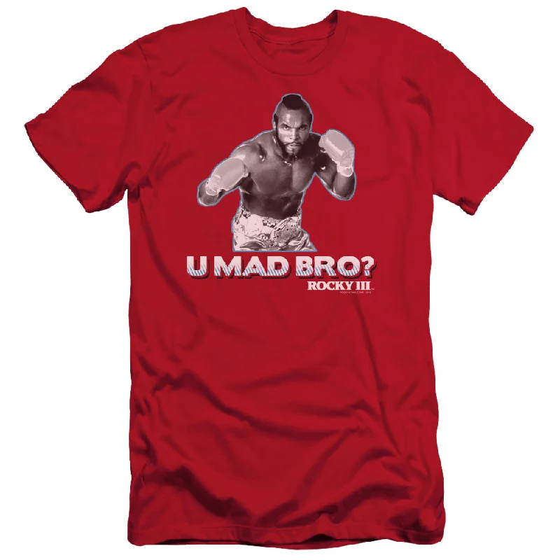 Rocky III Slim Fit T-Shirt U Mad Bro Red Tee