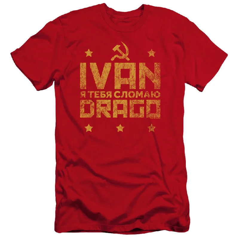 Rocky IV Premium Canvas T-Shirt Ivan Drago Hammer and Sickle Red Tee