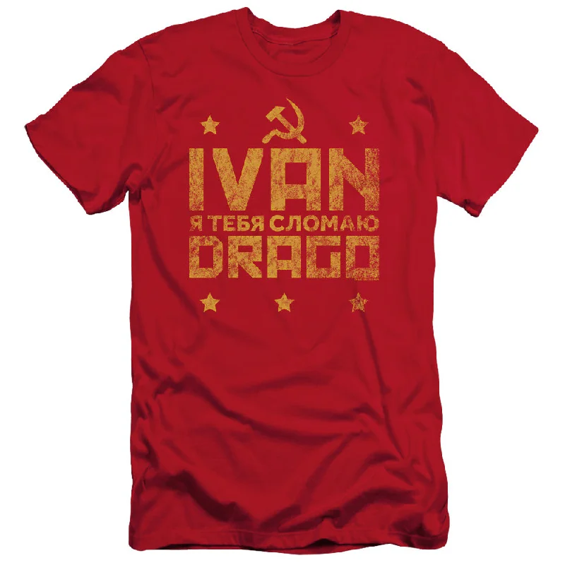 Rocky IV Slim Fit T-Shirt Ivan Drago Hammer and Sickle Red Tee