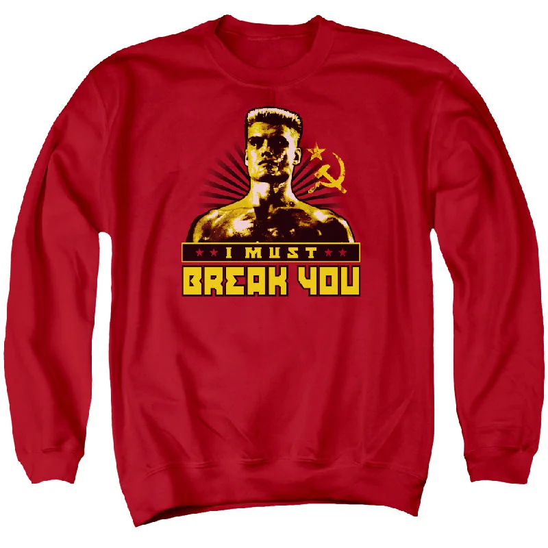 Rocky IV Sweatshirt Drago I Must Break You Red Pullover