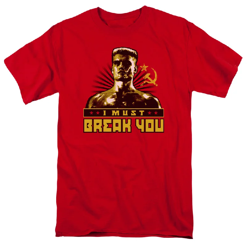 Rocky IV T-Shirt Drago I Must Break You Red Tee