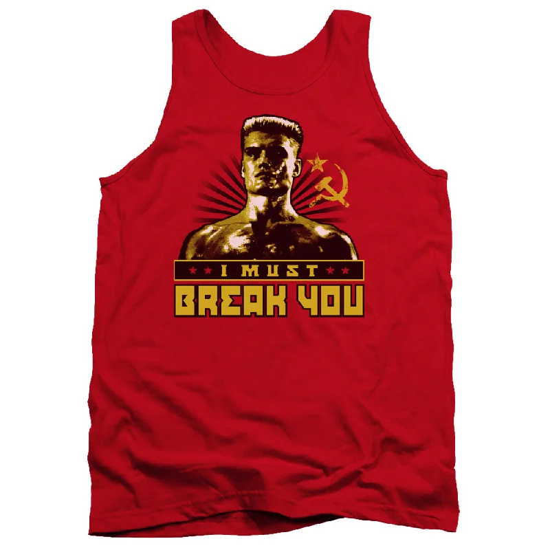 Rocky IV Tanktop Drago I Must Break You Red Tank