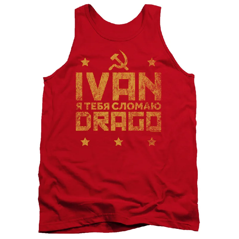 Rocky IV Tanktop Ivan Drago Hammer and Sickle Red Tank