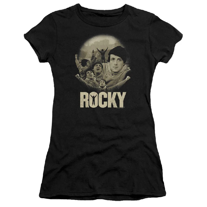 Rocky Juniors T-Shirt Balboa Collage Black Premium Tee