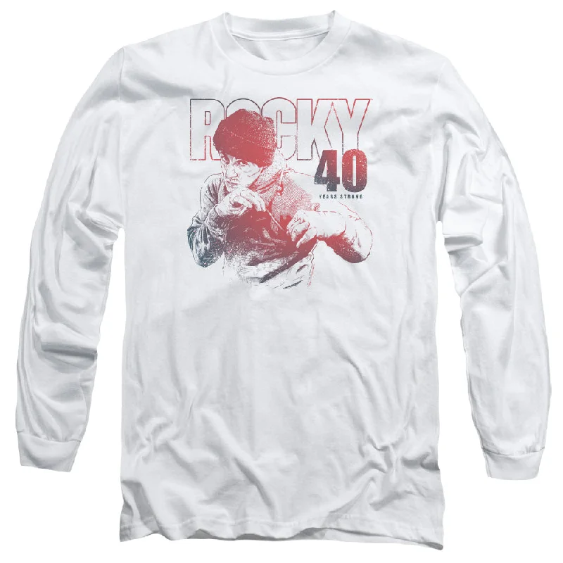 Rocky Long Sleeve T-Shirt 40 Years Strong White Tee