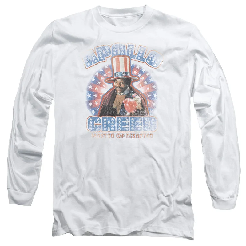 Rocky Long Sleeve T-Shirt Apollo Creed American White Tee