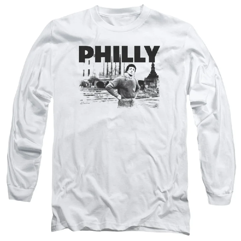 Rocky Long Sleeve T-Shirt Philly White Tee