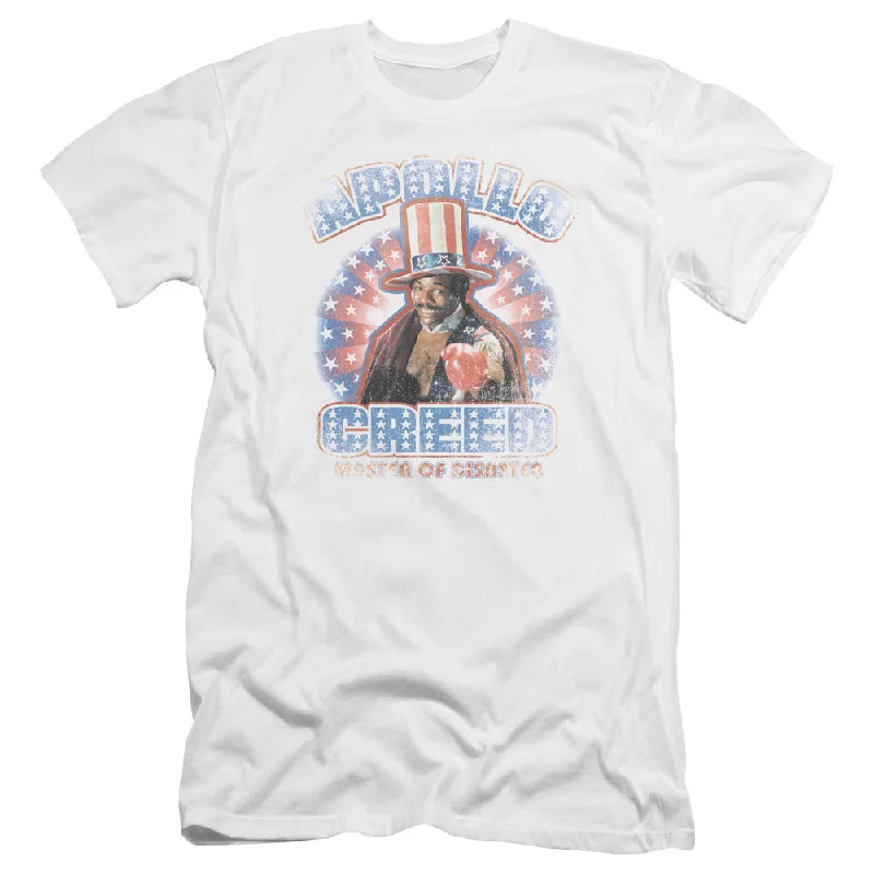 Rocky Premium Canvas T-Shirt Apollo Creed American White Tee