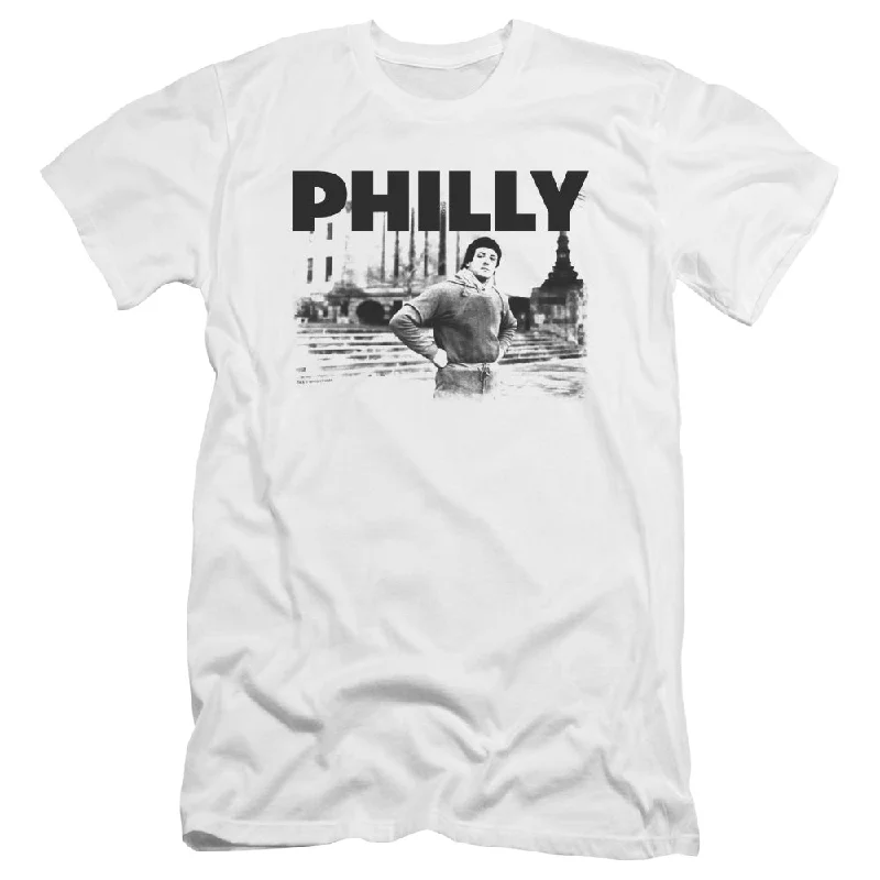 Rocky Premium Canvas T-Shirt Philly White Tee