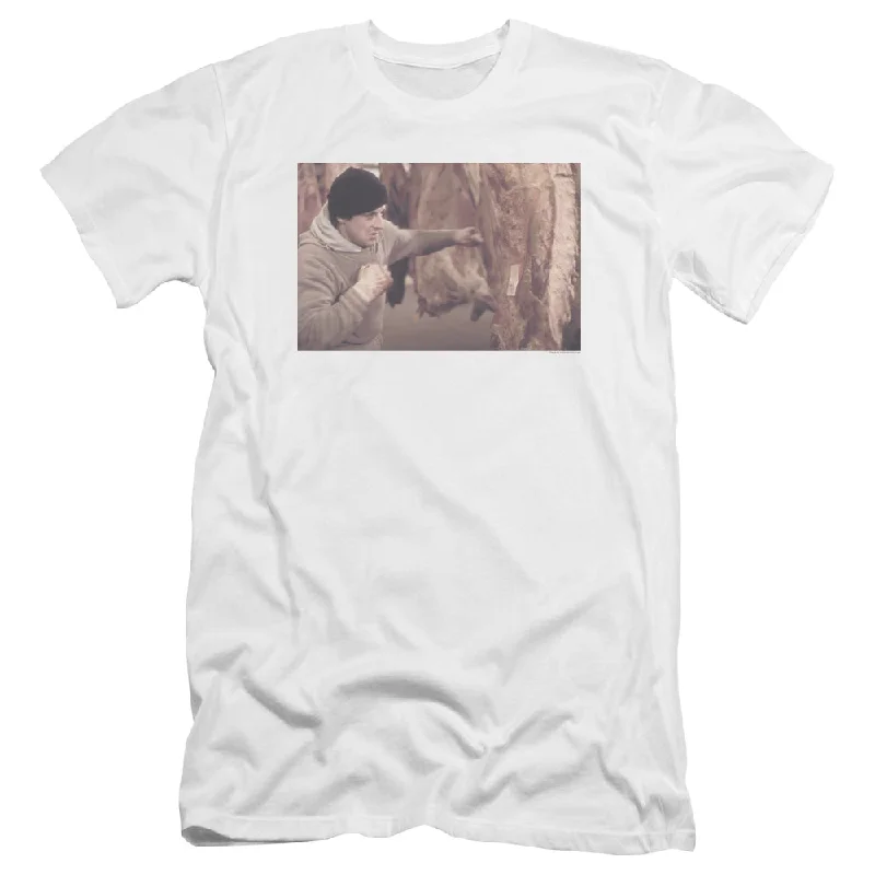 Rocky Premium Canvas T-Shirt Punching Meat White Tee