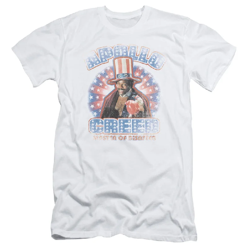 Rocky Slim Fit T-Shirt Apollo Creed American White Tee