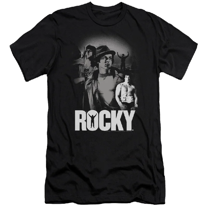 Rocky Slim Fit T-Shirt Champion Collage Black Tee