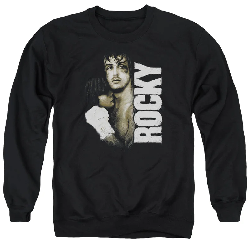 Rocky Sweatshirt Serious Portrait Black Pullover